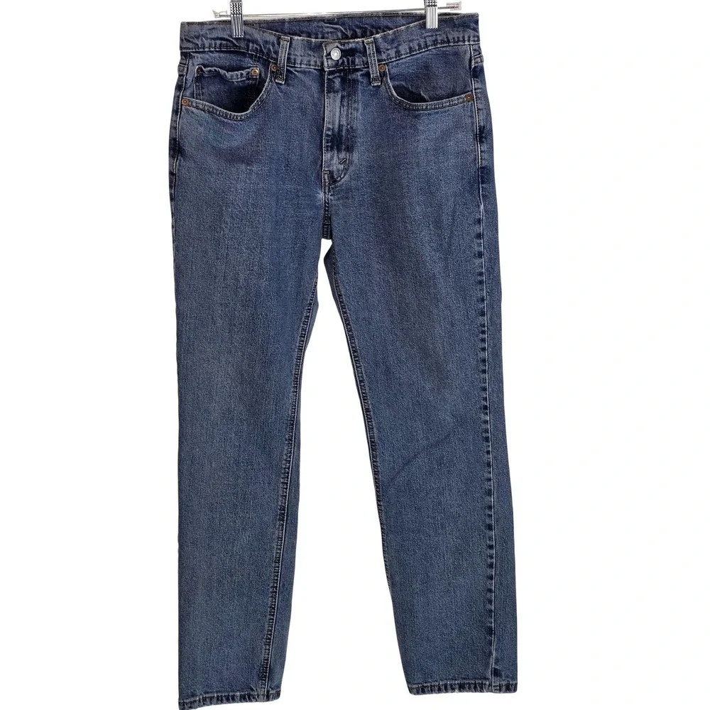 Levi's 541 Jeans Mens 34x31 Blue Medium Wash Regular Straight Leg Stretch Denim - Picture 2 of 11